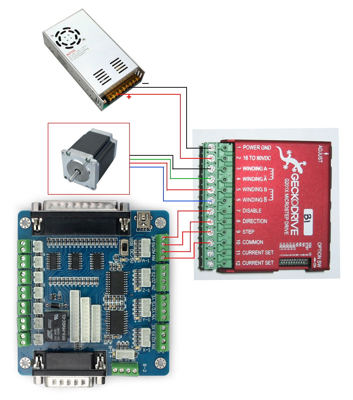 Need Help! 5 axis breakout board wiring PLease